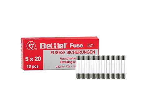 Sicherung 8A flink 5x20mm 250V TYP 521 10er Päckchen Feinsicherung Glassicherung G-Sicherung von edi-tronic