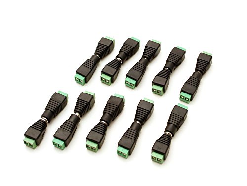 edi-tronic 10x DC Stecker + 10x DC Buchse 2,1x5,5mm mit Schraubklemmen von edi-tronic