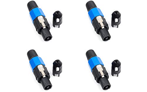 edi-tronic 4X PA LS Stecker Speaker Kabel Lautsprecher Lautsprecherstecker Knickschutz Schraubkontakte von edi-tronic