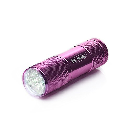 edi-tronic Taschenlampe 9 LED´s pink inkl. Batterien - LED Lampe Alu Leuchte Licht von edi-tronic