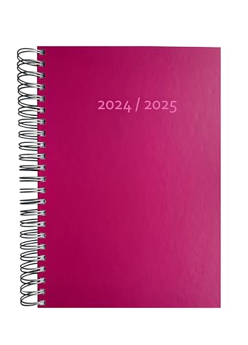 2024/2025 Dicker Kalender DIN A4 – HIMBEERE (pink) - MADE IN GERMANY - Ideal fürs Büro – Spiralbindung – pro Tag eine volle A4 Seite Platz – Aug 24 – Aug 25 von edition cumulus