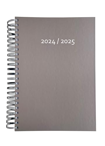 2024/2025 Dicker Kalender DIN A4 – TAUPE (beige) - MADE IN GERMANY - Ideal fürs Büro – Spiralbindung – pro Tag eine volle A4 Seite Platz – Aug 24 – Aug 25 von edition cumulus