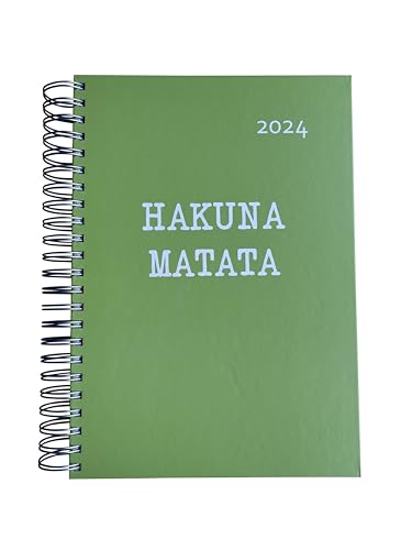 2024 Der GROSSE Dicke - Kalender DIN A4 von edition cumulus – Ideal fürs Büro – Spiralbindung – pro Tag eine volle A4 Seite Platz – Tageskalender (Hakuna Matata) von edition cumulus