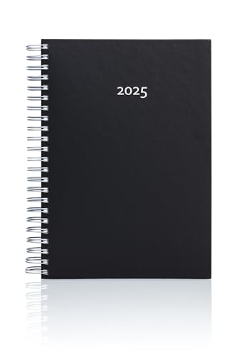 2025 Der GROSSE Dicke – DIN A4 Kalender - BLACK (schwarz) von edition cumulus – MADE IN GERMANY - großzügiger Platz für deine täglichen Termine - perfekt für Büro und Zuhause von edition cumulus