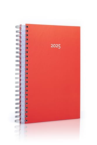 2025 Der GROSSE Dicke – DIN A4 Kalender - ROT (red) von edition cumulus – MADE IN GERMANY - großzügiger Platz für deine täglichen Termine - perfekt für Büro und Zuhause von edition cumulus