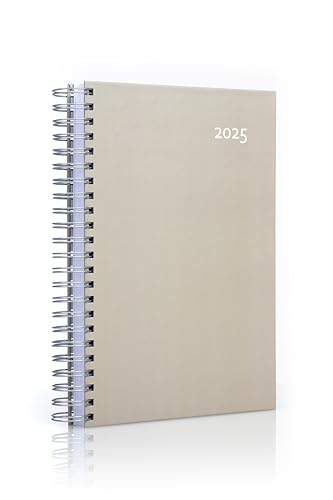 2025 Der GROSSE Dicke – DIN A4 Kalender - TAUPE (beige) von edition cumulus – MADE IN GERMANY - großzügiger Platz für deine täglichen Termine - perfekt für Büro und Zuhause von edition cumulus