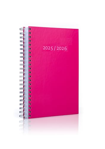 edition cumulus 2025/2026 Dicker Kalender DIN A4 – HIMBEERE (pink) - MADE IN GERMANY - Ideal fürs Büro – Spiralbindung – pro Tag eine volle A4 Seite Platz – Aug 25 – Aug 26 von edition cumulus