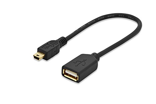 Ednet 84193 – USB-Kabel (Mini-USB B, USB A, männlich/männlich, Gold, Schwarz, UL2725) von ednet