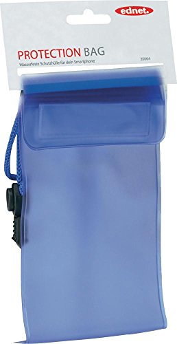 Ednet PVC Wasserfeste Tasche für Smartphone blau von ednet