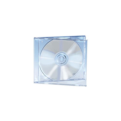 ednet 64031 - Leerhülle für CD, DVD, Blu Ray - Set aus 5 Stück - transparentes CD-Tray und Cover von ednet