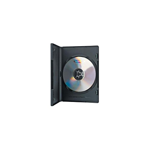 ednet 64043 - Leerhülle für CD, DVD, Blu Ray - Double Case für 2 Disc´s - Set aus 5 Stück - Schwarz von ednet
