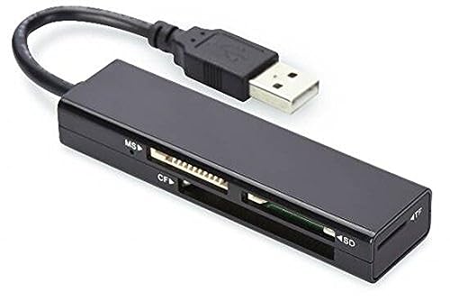 ednet 85241 , USB 2.0 Kartenleser , 4 Ports (MS, SD/SDHC, T-flash, CF) , Schwarz von ednet