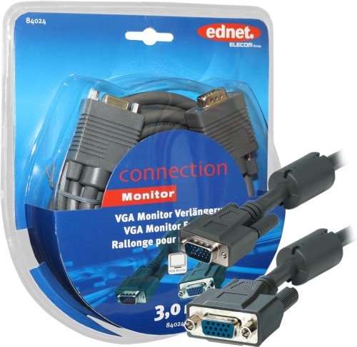 ednet VGA-Monitorkabel Kabel HDD-Stecker 3,0m von ednet