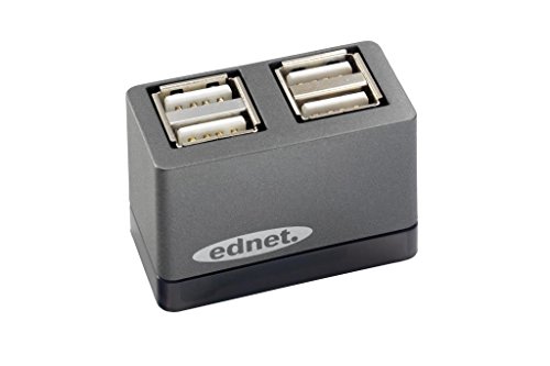 ednet tragbar USB 2.0 Hub/4-polig von ednet