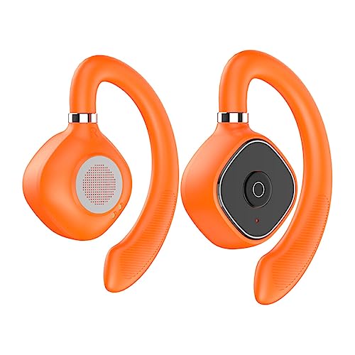 eexuujkl Bluetooth kompatibler 5.1 Kopfhörer mit Ladebox Fahren Meeting Laufender Ohrhaken Drahtloser Kopfhörer Sport Ohrhörer, Orange von eexuujkl