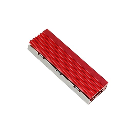 eexuujkl Effiziente Kühlerheizung mit Hochleistungs Kühlkörper, Solid State Drive Kühlkörper, Kühler aus Aluminium, Aluminium Kühlkörper, Rote Doppelschicht von eexuujkl