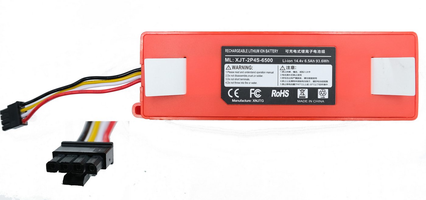 efaso 14,4V 6700mAh Akku für Xiaomi Mija Roborock S4 S5 S6 S7 Q5 Q7 T6 Staubsauger-Akku efaso 14,4V 6700mAh Akku für Xiaomi Mija Roborock S4 S5 S6 S7 Q5 Q7 T6 Staubsauger-Akku von efaso