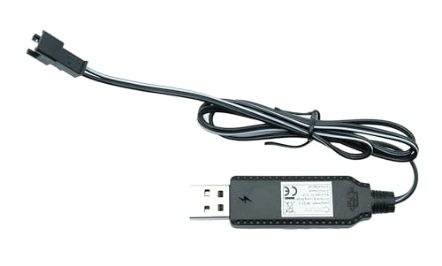 efaso 14500 Akku 3,7V 1000 mAh SM-2P Stecker wiederaufladbar für RC Autos und Fahrzeuge kompatibel mit Kizeefun 9961 / ACAMMZAR AT3 / ACAMMZAR AT1 (1, USB-Ladekabel/SM-2P Stecker) von efaso