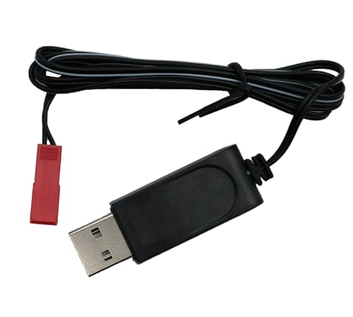 efaso 14500 Akku 3,7V 1000mAh & USV-Ladekabel JST Stecker kompatibel mit RC Auto, RC Flugzeug, RC Panzer, RC Fahrzeuge und viele weitere Modelle (USB-Ladekabel 3,7V JST) von efaso