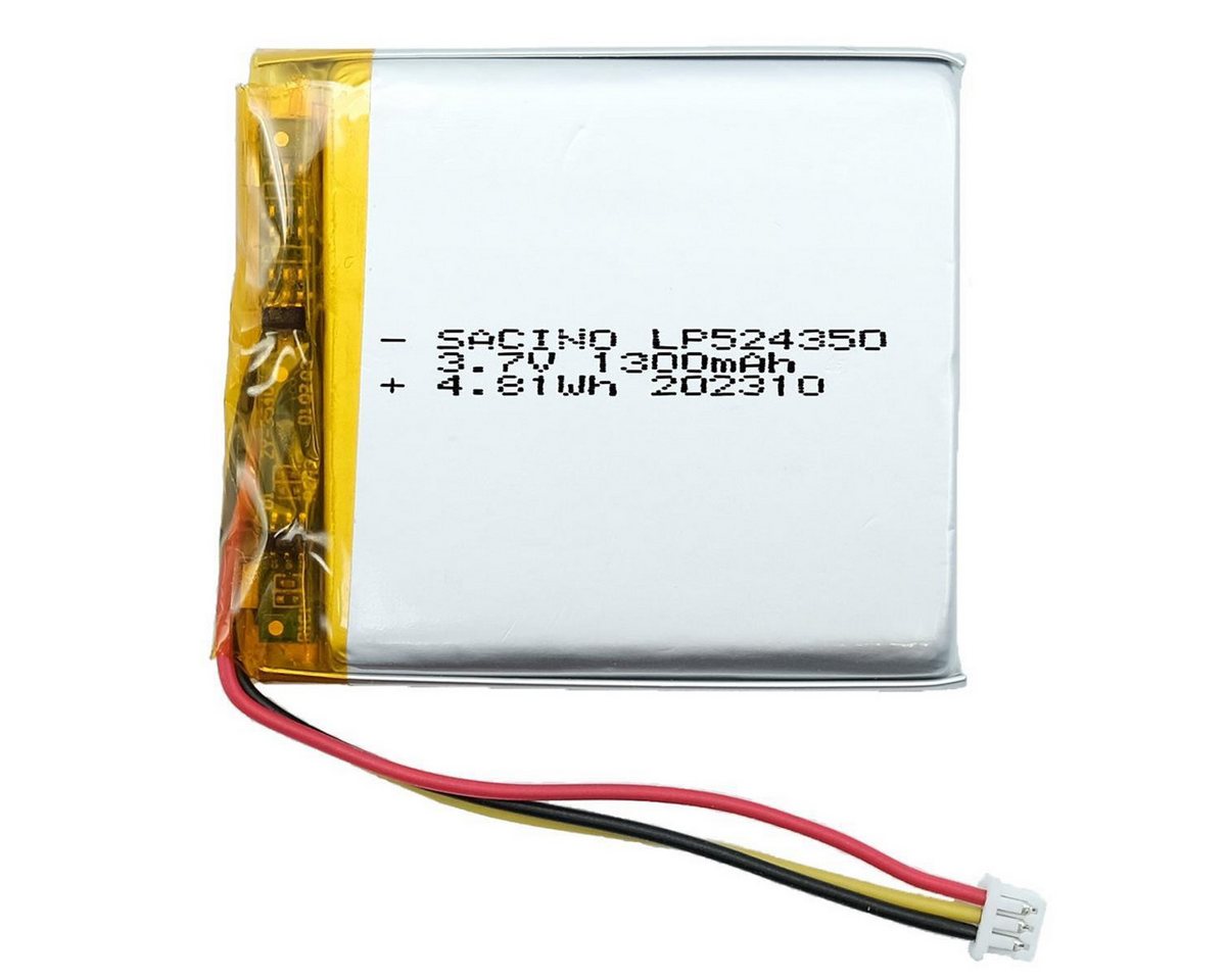 efaso 523450 3.7V 1300 mAh, PCM, JST PH1.25-3P Akku efaso 523450 3.7V 1300 mAh, PCM, JST PH1.25-3P Akku von efaso