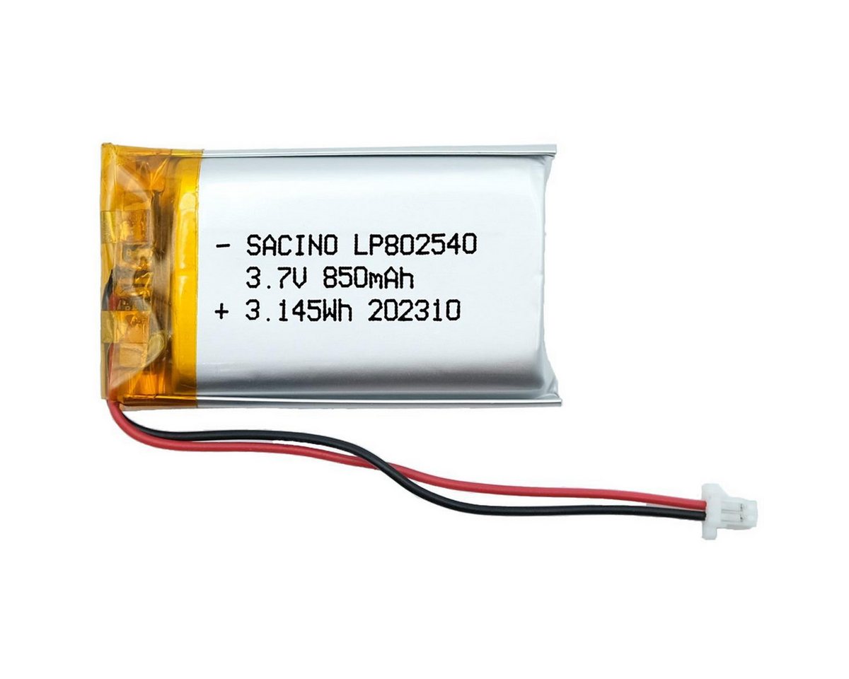 efaso 802540 3,7V LIPO Akku JST PH1.0 2P Stecker Akku (1 St) von efaso