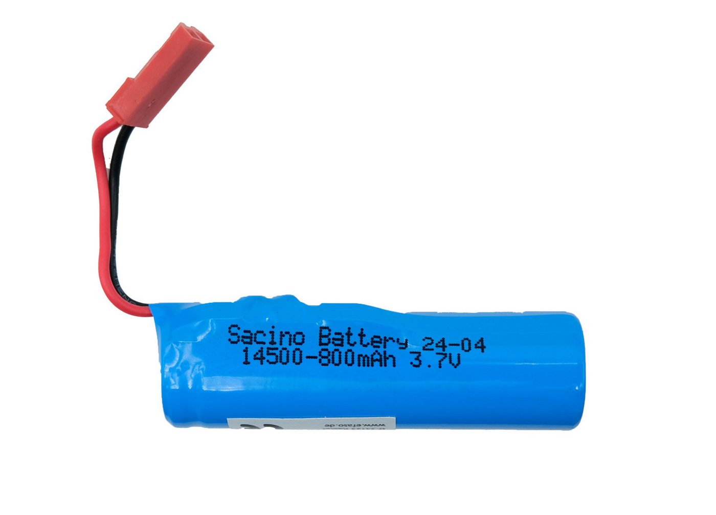 efaso Akku 14500 3,7V 800 mAh JST Stecker Rundzellenakku Akku 800 mAh (3,7 V), geeignet für RC Fahrzeuge und Kleinelektrogeräte von efaso