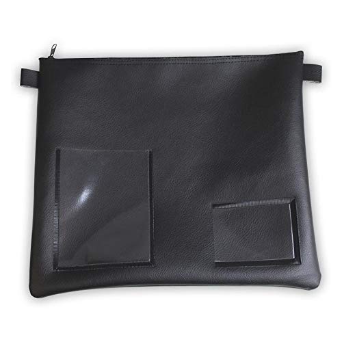 effektivo Tasche für Fahrzeugpapiere, A4, Kunstleder schwarz, 34 x 26 cm, mit Kartenfach und Fach für Fahrzeugschein, 11056 von effektivo