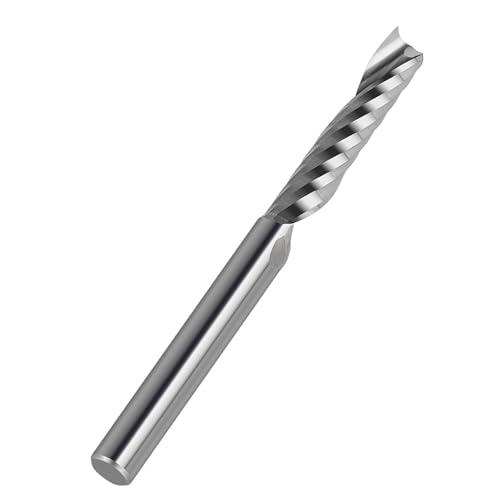 EFUTURETIME Hartmetall Schaftfräser 6mm, Einschneider Fräser, 32mm Schnittlänge, CNC Spiralnutfräser aus Wolframstahl für Oberfräse, Holz, PVC, Aluminium, Präzisionsarbeit EFUTURETIME Hartmetall Schaftfräser 6mm, Einschneider Fräser, 32mm Schnittlänge, CNC Spiralnutfräser aus Wolframstahl für Oberfräse, Holz, PVC, Aluminium, Präzisionsarbeit von efuturetime