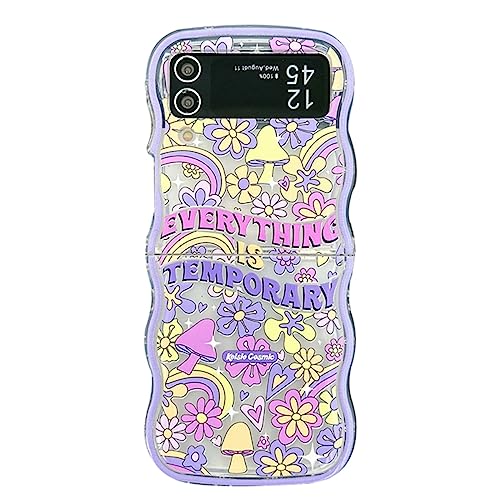 eglixu Süße Cartoon-Wellen-Hülle für Samsung Galaxy Z Flip 4, lustiges kreatives Design, weiche TPU-Handyhülle, Geschenk für Frauen und Mädchen (B) von eglixu
