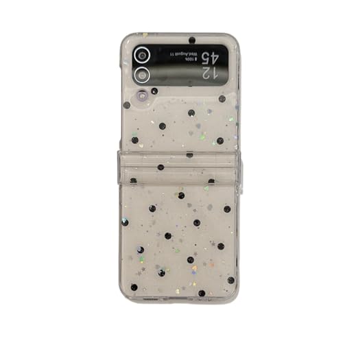eglixu Glitzer-Frauen-Schutzhülle für Samsung Galaxy Z Flip 4, beliebte Wellenpunkte, hübsche Mädchen-Schutzhülle für Samsung Z Flip 4, Kawaii-glänzende Hülle für Z Flip 4 von eglixu