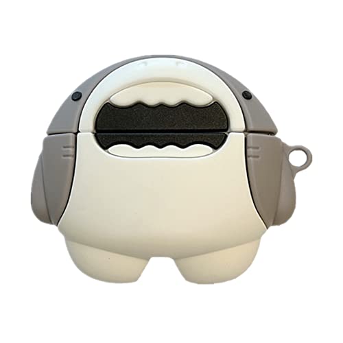 eglixu Kopfhörer-Schutzhülle für OPPO Enco Free 2 und OPPO Enco Free 2i, 3D Cute Cartoon Silikon Wireless Bluetooth Headset Schutzhülle mit Haken (Hai) von eglixu