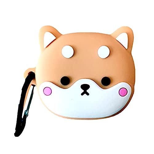 eglixu Kopfhörer-Schutzhülle für Xiaomi Redmi Buds4 Lite, 3D-Cartoon-Design, weiches Silikon, Headset-Hülle für Redmi Buds 4 Lite mit Haken (Shiba Inu) von eglixu