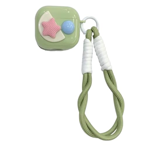 eglixu Kreative grüne Kopfhörer-Hülle, kompatibel mit AirPods 4, für Mädchen, Jungen, Frauen, niedliche, lustige Ohrstöpsel, Schutzhülle für AirPods 4. Generation, mit Handgelenkseil eglixu Kreative grüne Kopfhörer-Hülle, kompatibel mit AirPods 4, für Mädchen, Jungen, Frauen, niedliche, lustige Ohrstöpsel, Schutzhülle für AirPods 4. Generation, mit Handgelenkseil von eglixu