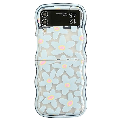 eglixu Samsung Galaxy Z Flip 4 Hülle, Weiche TPU Handyhülle Blumen Muster Geschenk für Frauen Mädchen (C) von eglixu