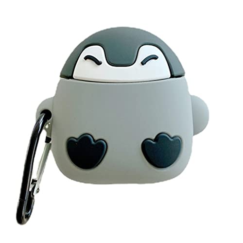 eglixu Schutzhülle für Airpods 1 & 2, niedliches Cartoon-Grau-Pinguin-Silikon-Airpods-Abdeckung, 3D-lustiges, cooles Design, weiche Hüllen, Kinder, Jungen, Teenager, Mädchen mit Schlüsselanhänger eglixu Schutzhülle für Airpods 1 & 2, niedliches Cartoon-Grau-Pinguin-Silikon-Airpods-Abdeckung, 3D-lustiges, cooles Design, weiche Hüllen, Kinder, Jungen, Teenager, Mädchen mit Schlüsselanhänger von eglixu