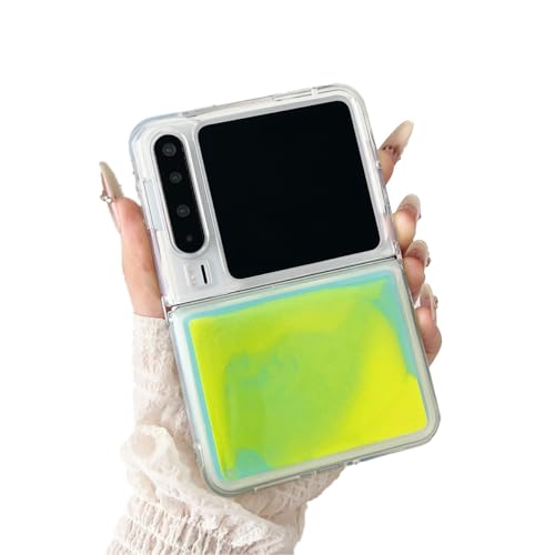 eglixu Schutzhülle für Huawei Pura X, niedlich, einfach, personalisierbar, leuchtender Treibsand, faltbar, weiche Schutzhülle, für Jungen, Mädchen, Frauen (grün) von eglixu