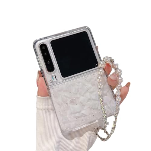 eglixu Schutzhülle für Huawei Pura X, niedliches Cartoon-Design, transparent, 3D-Schleife, Planet, silberfarben, glänzend, Liebe, mit Kette, stoßfeste Handyhülle (zerkleinerte Schale) von eglixu