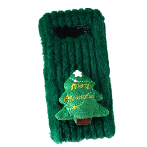 eglixu Schutzhülle für Samsung Galaxy Z Flip 3/Z Flip 4, Cartoon-Haar-Design, niedliches lustiges Weihnachtsbaum-Muster, flauschige weiche Hülle (Z Flip 4) von eglixu