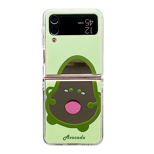 eglixu Schutzhülle für Samsung Z Flip 4, kreative Obst-Telefonhülle für Jungen, Mädchen, Teenager, stoßfest, sturzsicher, zusammenklappbar (Avocado) von eglixu