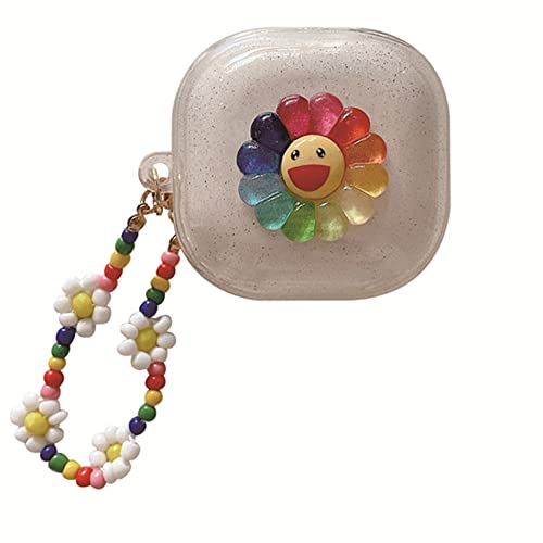 eglixu für Samsung Galaxy Buds Live/Buds Pro/Buds 2/Buds 2 pro/Buds FE Ladebox, niedliches Birnenarmband, Schlüsselanhänger, glänzend, transparent, Sonnenblume eglixu für Samsung Galaxy Buds Live/Buds Pro/Buds 2/Buds 2 pro/Buds FE Ladebox, niedliches Birnenarmband, Schlüsselanhänger, glänzend, transparent, Sonnenblume von eglixu