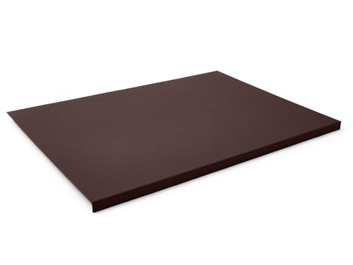 Eglooh - Adamantis - Gewinkelte Schreibtischunterlage echtem Leder Dunkel Braun cm 70x50 - Modernes Design, Innenseele aus Stahl mit L-geformtem Vorderprofil und rutschfester Boden - Made in Italy von eglooh