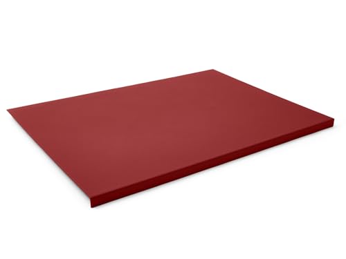 Eglooh - Adamantis - Gewinkelte Schreibtischunterlage echtem Leder Ferrari Rot cm 90x60 - Modernes Design, Innenseele aus Stahl mit L-geformtem Vorderprofil und rutschfester Boden - Made in Italy von eglooh