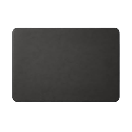 Eglooh - Herms - Schreibtischunterlage aus Leder Anthrazit Grau cm 50x35 - Handwerkliche Nähte und abgerundeten Kanten - Made in Italy von eglooh