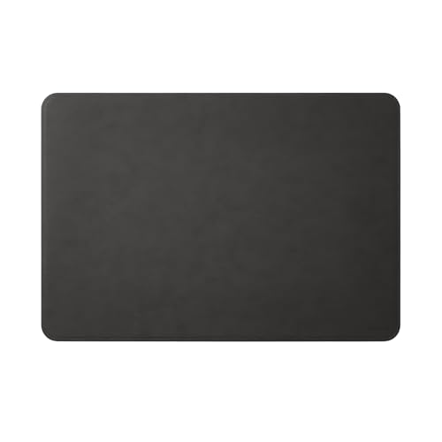 Eglooh - Herms - Schreibtischunterlage aus Leder Anthrazit Grau cm 80x50 - Handwerkliche Nähte und abgerundeten Kanten - Made in Italy von Eglooh