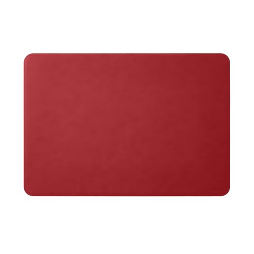 Eglooh - Herms - Schreibtischunterlage aus Leder Ferrari Rot cm 50x35 - Handwerkliche Nähte und abgerundeten Kanten - Made in Italy von eglooh