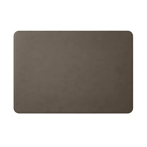 Eglooh - Herms - Schreibtischunterlage aus Leder Taupe Grau cm 50x35 - Handwerkliche Nähte und abgerundeten Kanten - Made in Italy von eglooh