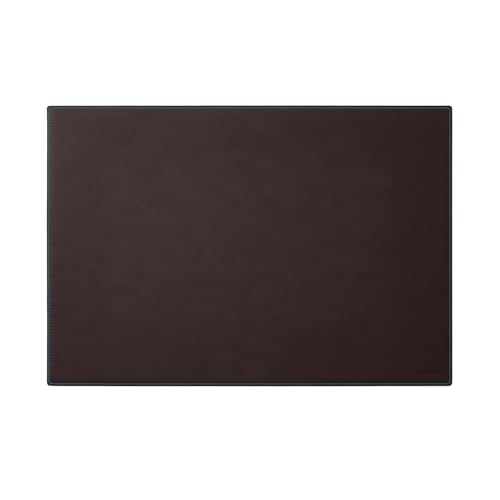 Eglooh - Mercurio Deluxe - Schreibtischunterlage aus Leder Dunkel Braun cm 65x45 - Elegante Nähte, blau in Kontrast und rutschfester Boden - Made in Italy Eglooh - Mercurio Deluxe - Schreibtischunterlage aus Leder Dunkel Braun cm 65x45 - Elegante Nähte, blau in Kontrast und rutschfester Boden - Made in Italy von Eglooh