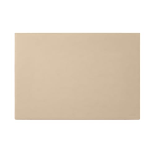Eglooh - Mercurio - Schreibtischunterlage aus Leder Beige cm 80x50 - Handwerkliche Nähte und rutschfester Boden - Made in Italy von Eglooh