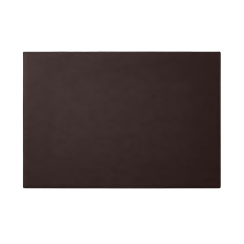 Eglooh - Mercurio - Schreibtischunterlage aus Leder Dunkel Braun cm 50x35 - Handwerkliche Nähte und rutschfester Boden - Made in Italy von eglooh