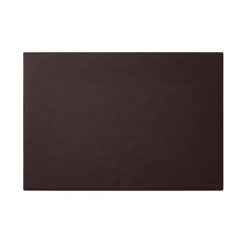 Eglooh - Mercurio - Schreibtischunterlage aus Leder Dunkel Braun cm 50x35 - Handwerkliche Nähte und rutschfester Boden - Made in Italy von Eglooh